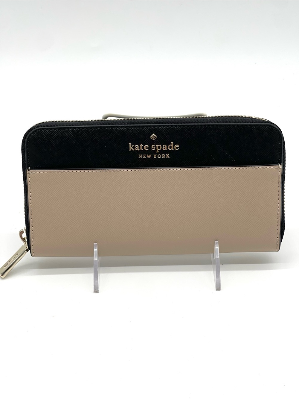 Kate Spade Large Continental Wallet Black/Warm Beige